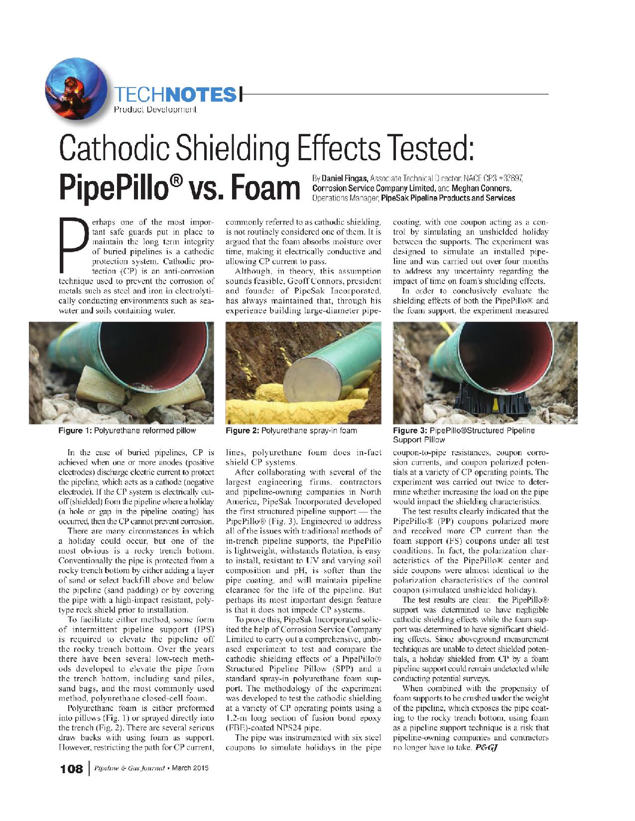 Pipeline & Gas Journal - PipePillo vs Foam Article_March 2015-page-001