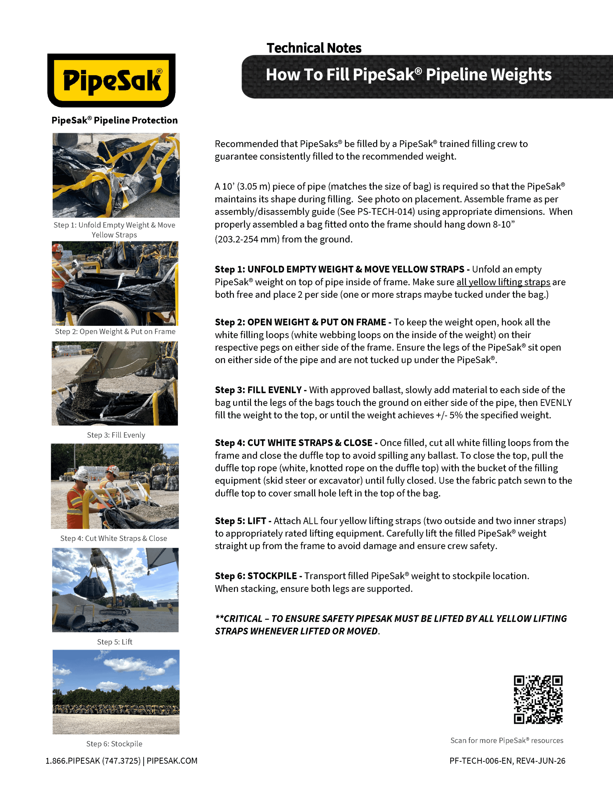 PS-TECH-006-EN, Quick Fill Frame & Filling Instructions Rev4-June26