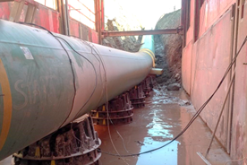 Figure 4 - PipePillos supporting extreme pipe load