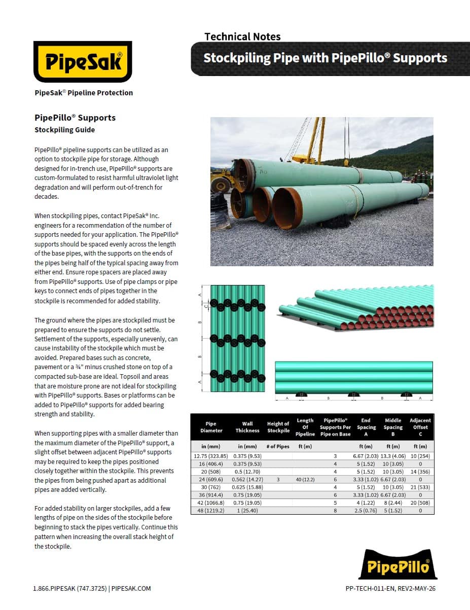 PipePilloStockpiling
